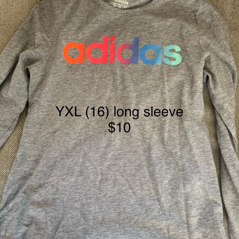 Adidas long sleeve girls shirt